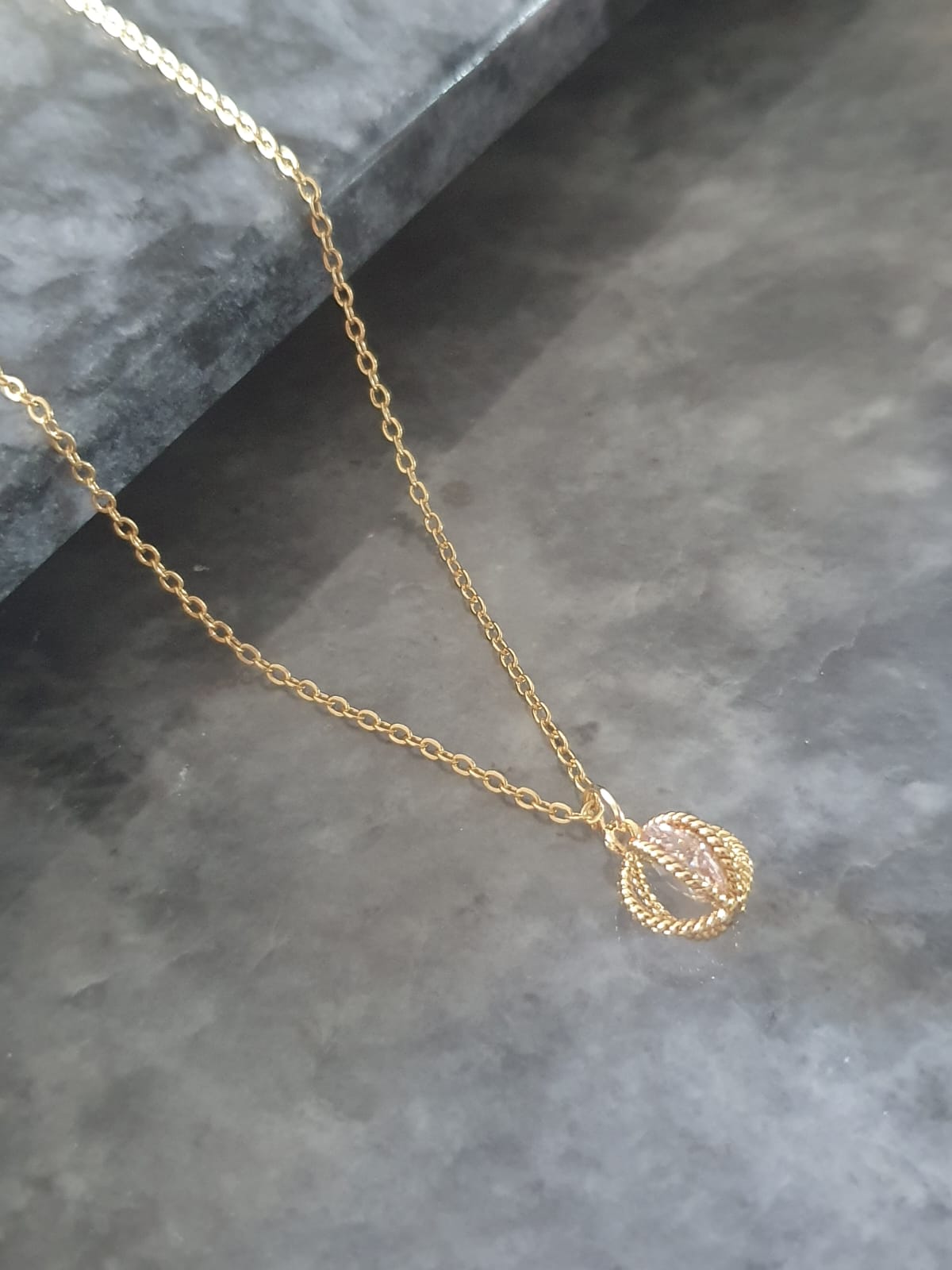 BS-7 Örgü Halka Top Kolye